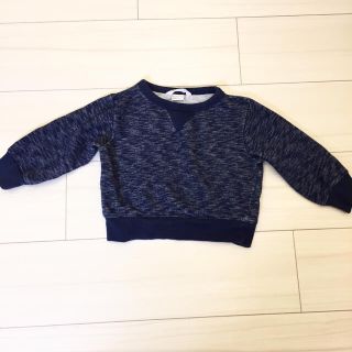 エイチアンドエム(H&M)のH&M ネイビーのあったかトップス★90(ニット)