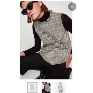 ザラ(ZARA)のZARA今期ベストセラー チェック柄トップス(カットソー(半袖/袖なし))