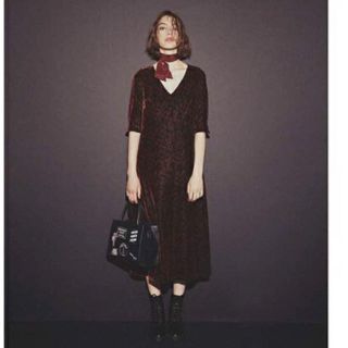 マウジー(moussy)のmoussy ベロアワンピース(ロングワンピース/マキシワンピース)