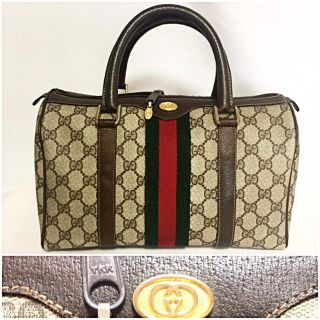 グッチ(Gucci)のらみ様専用 965. アクセコ オールド  ラウンド シェリーライン ハンドB(ハンドバッグ)