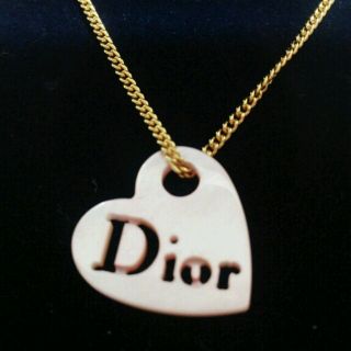 ディオール(Dior)のクリスチャンディオールハートネックレス(ネックレス)