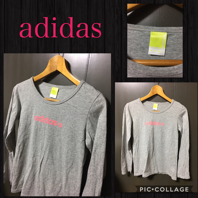 adidas(アディダス)のadidas 長袖ロングスリーブTシャツ 霜降りストレッチ レディースS～M美品 メンズのトップス(Tシャツ/カットソー(七分/長袖))の商品写真