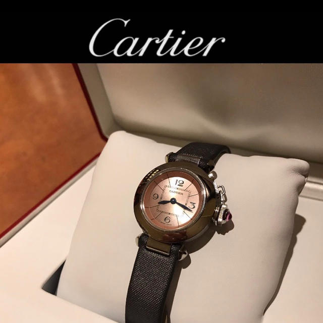 【Cartier】カルティエ ミスパシャ 正規品  ピンク文字盤腕時計