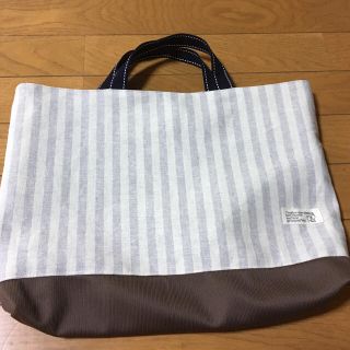 ナチュラル レッスンバッグ 絵本手提げ 入園入学 ハンドメイド(レッスンバッグ)