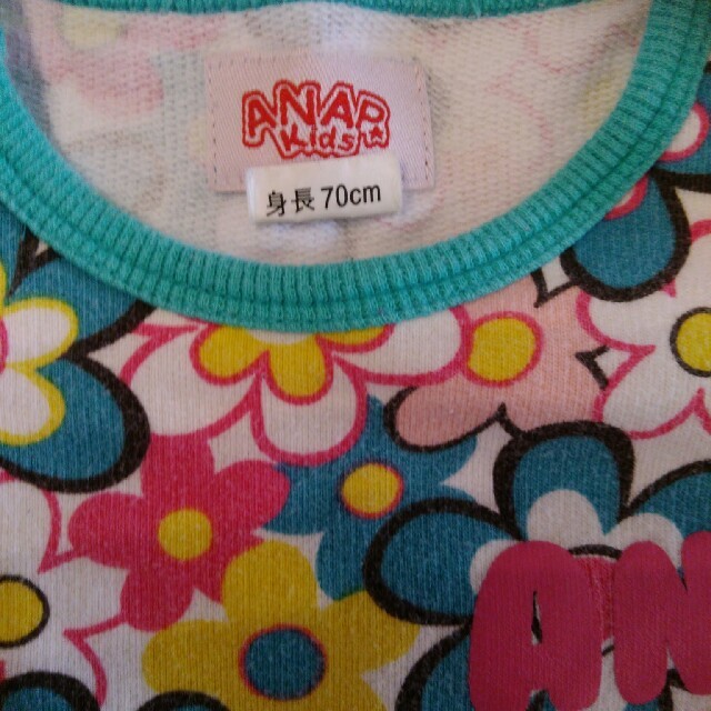 ANAP Kids(アナップキッズ)のみっちゃんさん専用　ANAP Kidsロンパース　長袖 キッズ/ベビー/マタニティのベビー服(~85cm)(ロンパース)の商品写真