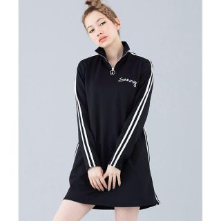 リトルサニーバイト(little sunny bite)のlittle sunny bite sporty zip dress(ミニワンピース)