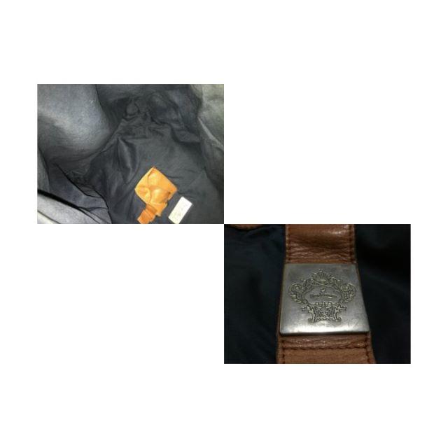 Orobianco(オロビアンコ)のOrobiancoレザー×ネイビー系メンズショルダー書類バッグ仕事鞄 メンズのバッグ(トートバッグ)の商品写真