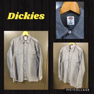 ディッキーズ(Dickies)のDickies 長袖 シャンブレーシャツ ワークシャツ メンズM 超美品新品同様(シャツ)