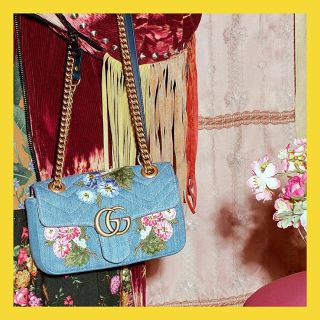 グッチ(Gucci)の日本限定 GGマーモント フラワー刺繍 正規品 新作 今季(ショルダーバッグ)