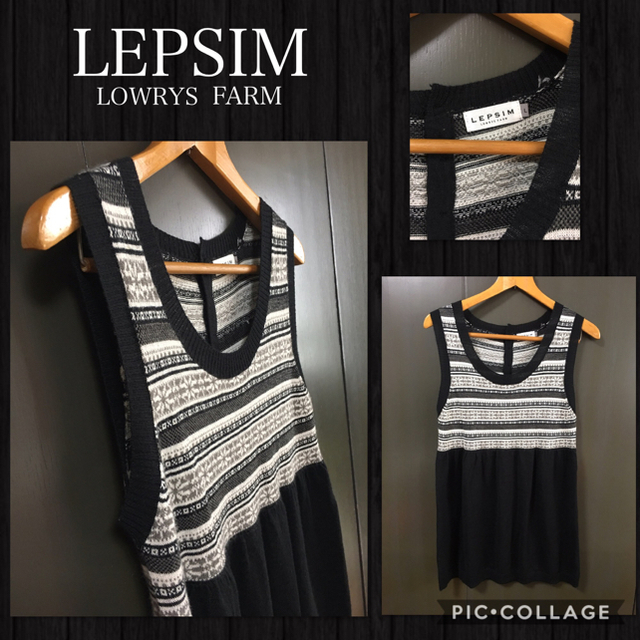 LEPSIM LOWRYS FARM ニットノースリーブ ワンピース L | フリマアプリ ラクマ