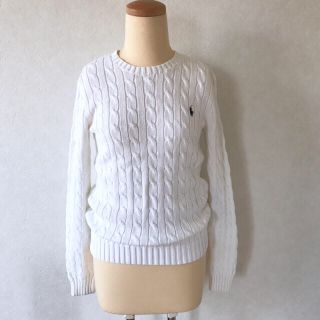 Ralph Lauren - ◇ ラルフローレン ケーブルニット ホワイト コットン