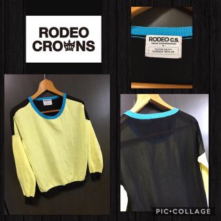 ロデオクラウンズ(RODEO CROWNS)のSALE ロデオクラウンズ 長袖バックシフォンニット 販売価格¥6615込 美品(カットソー(長袖/七分))