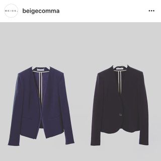 セオリー(theory)のBEIGE ノーカラーストレッチジャケット(ノーカラージャケット)