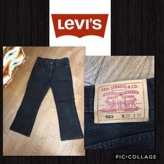 リーバイス(Levi's)のLevi's 553 ブラックジーンズ ブーツカット90'S 股下64 W27(デニム/ジーンズ)