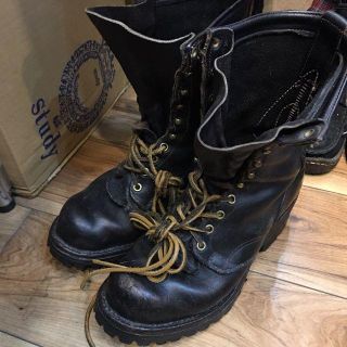 ウエスコ(Wesco)の☆vintage☆vubramソール　ワークブーツ　メンズ　約26.5(ブーツ)