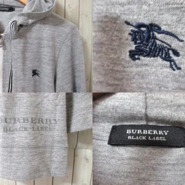 BURBERRY BLACK LABEL(バーバリーブラックレーベル)の☆バーバリーブラックレーベル 7分袖 パーカー/メンズ/2☆美品 メンズのトップス(パーカー)の商品写真