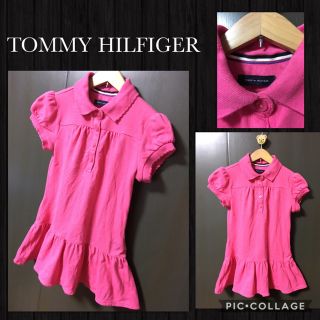 トミーヒルフィガー(TOMMY HILFIGER)のセール TOMMY HILFIGER 半袖ポロシャツワンピ ストレッチ90 美品(ワンピース)