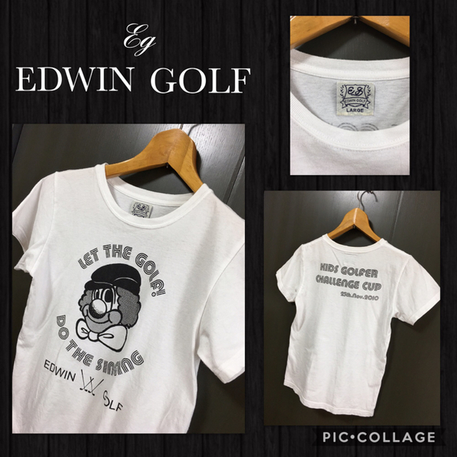 EDWIN(エドウィン)のEDWIN GOLF キッズ L 150cm （レディースS）半袖Tシャツ美品 スポーツ/アウトドアのゴルフ(ウエア)の商品写真