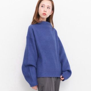 ケービーエフ(KBF)のKBF ハイネック袖ボリュームカットソー ブルー 16AW(トレーナー/スウェット)