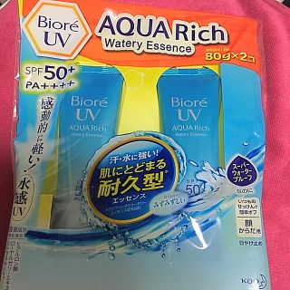 ビオレ(Biore)の新品☆ビオレUVアクアリッチ ウォータリーエッセンス 80g×2個(日焼け止め/サンオイル)