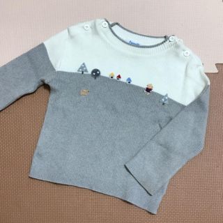 ファミリア(familiar)の【まこ様ご専用♡】familiar80cm刺繍いっぱいファミちゃんニットソー♡(ニット/セーター)