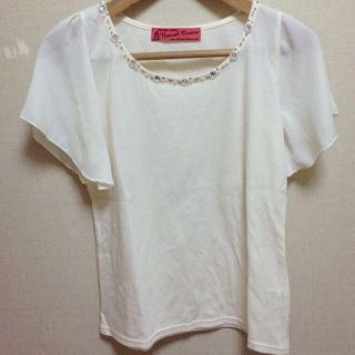 ナチュラルクチュール(natural couture)の袖フリルＴシャツ(Tシャツ(半袖/袖なし))