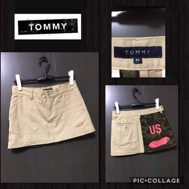 TOMMY(トミー)のTOMMY チノスカート ミニ 台形 迷彩 ポップ M 価格\8800+税 レディースのスカート(ミニスカート)の商品写真