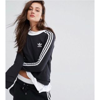 日本未発売 Lサイズ adidas 新品 3ストライプ ロンT バーガンディ