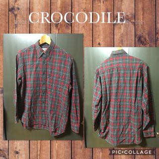 クロコダイル(Crocodile)のCROCODILE チェック ネルシャツ BD 厚手 メンズM used(シャツ)