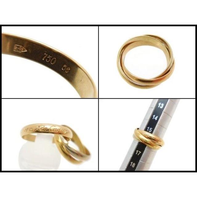 Cartier カルティエ トリニティ 3連 リング k18 750 ♯56 Cartier カルティエ トリニティ 3連 リング k18 750 ♯56