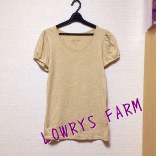 ローリーズファーム(LOWRYS FARM)の未使用＊薄手パフスリーブカットソー(カットソー(半袖/袖なし))