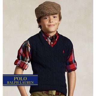 ラルフローレン(Ralph Lauren)の新品150ラルフ　ポロ　ベスト　ネイビー　7501(ニット)