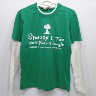 ピーナッツ(PEANUTS)のG16 中古 レディース PEANUTS スヌーピー プリント 長袖シャツ M(Tシャツ(長袖/七分))