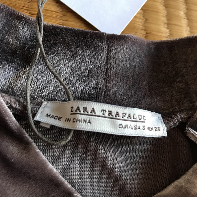 ZARA(ザラ)のZARA ベロアトップス レディースのトップス(カットソー(半袖/袖なし))の商品写真