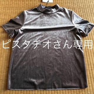 ザラ(ZARA)のZARA ベロアトップス(カットソー(半袖/袖なし))