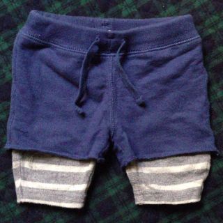 ギャップ(GAP)のBabygap 重ね着風パンツ ネイビー(カバーオール)