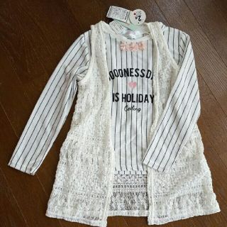 シマムラ(しまむら)の新品：110セット　女の子　トップス　ジレ(Tシャツ/カットソー)