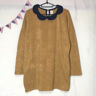 メルロー(merlot)の送料込！ merlot 襟 ポケット付き チュニック 美品★(チュニック)