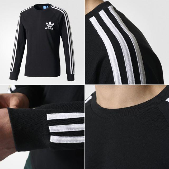 adidas(アディダス)のO【新品/即日発送OK】adidas オリジナルス Tシャツ ロンT 黒  メンズのトップス(Tシャツ/カットソー(七分/長袖))の商品写真