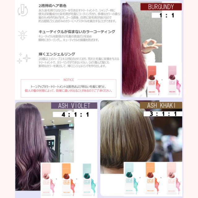 ＃レッド 2週間持続エイプリルスキン✨ターンアップカラートリートメント✨正規品 コスメ/美容のヘアケア/スタイリング(カラーリング剤)の商品写真