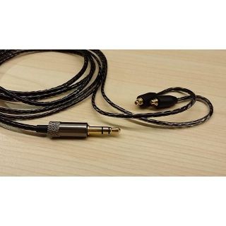 新品高音質 単結晶銅 MMCX リケーブル Shure SE215 等(ヘッドフォン/イヤフォン)
