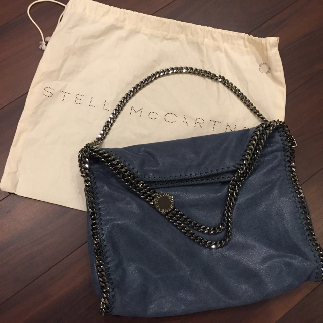最高の品質 Stella McCartney - ファラベラ ステラマッカートニー ブルー 人気バッグ パリ美品 シルバーチェーン ショルダーバッグ