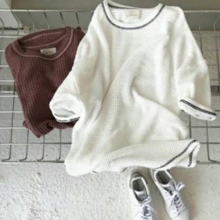 トゥデイフル(TODAYFUL)のOversize Thermal Tee ホワイト(Tシャツ(半袖/袖なし))