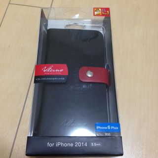 エレコム(ELECOM)の新品 iPhone6 plus 手帳型ケース 液晶保護シート付き(iPhoneケース)