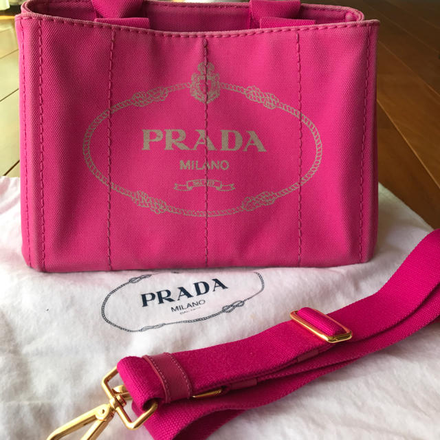 PRADA - ★ショルダー付き★PRADA カナパ S ピンク