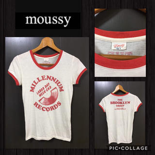 マウジー(moussy)のmoussy 半袖 Tシャツ パイピング アメカジ 薄手 レディースS(Tシャツ(半袖/袖なし))