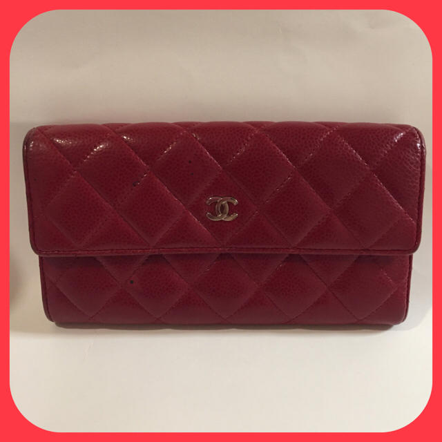 CHANEL 長財布 レッド 内側がとっても綺麗！！