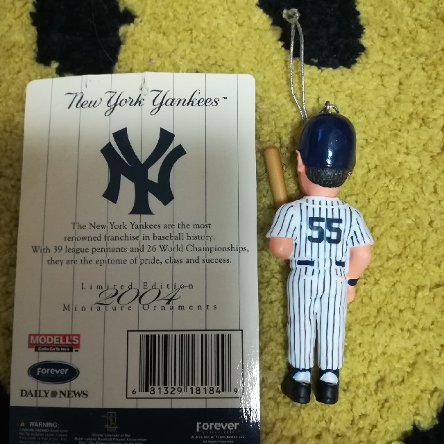 新品　訳あり　ヤンキース　Yankees 55 松井秀樹　キーホルダー　フィギア エンタメ/ホビーのフィギュア(スポーツ)の商品写真