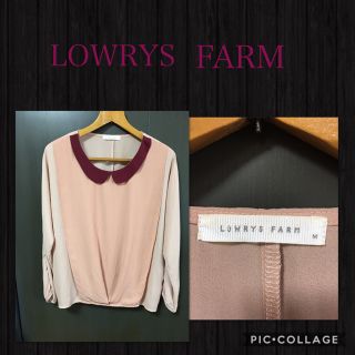 ローリーズファーム(LOWRYS FARM)のLOWRYS FARM 長袖ブラウス シフォン 美品(シャツ/ブラウス(長袖/七分))