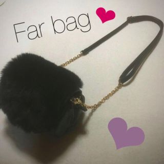 ワンウェイ(one*way)のゆリ様お取置き【専用】ファー♡ゴールドチェーン♡レザー♡ドラムバッグ♡(ショルダーバッグ)